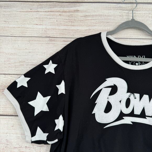 The Vinyl Icons Bowie Ziggy Stardust T-Shirt Womens Size 2X Black White - Picture 4 of 11